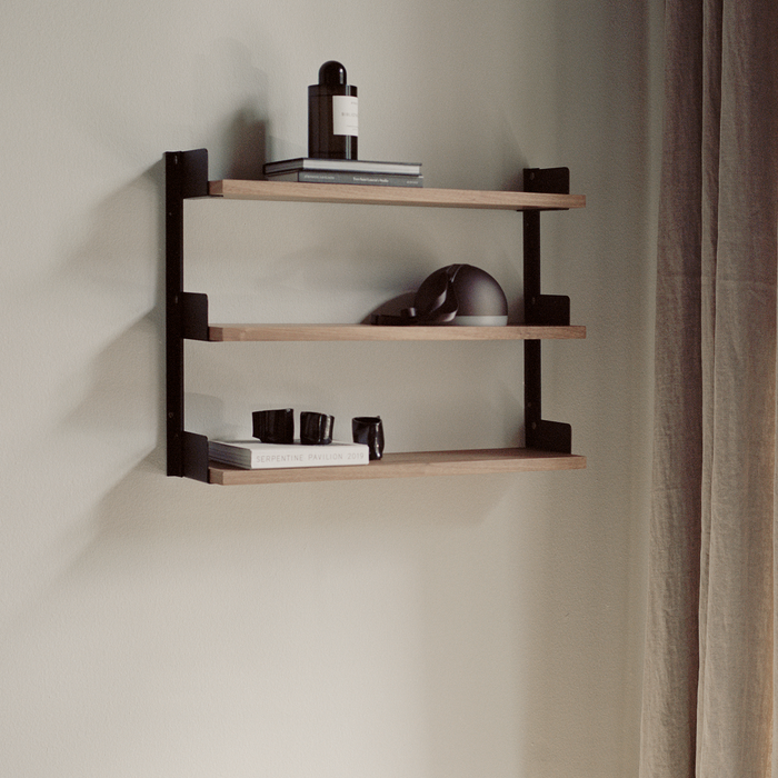 北歐收納傢具｜New Works 壁掛式三層窄版壁掛架 / 杯架  Tea Shelf 北歐丹麥極簡傢具品牌