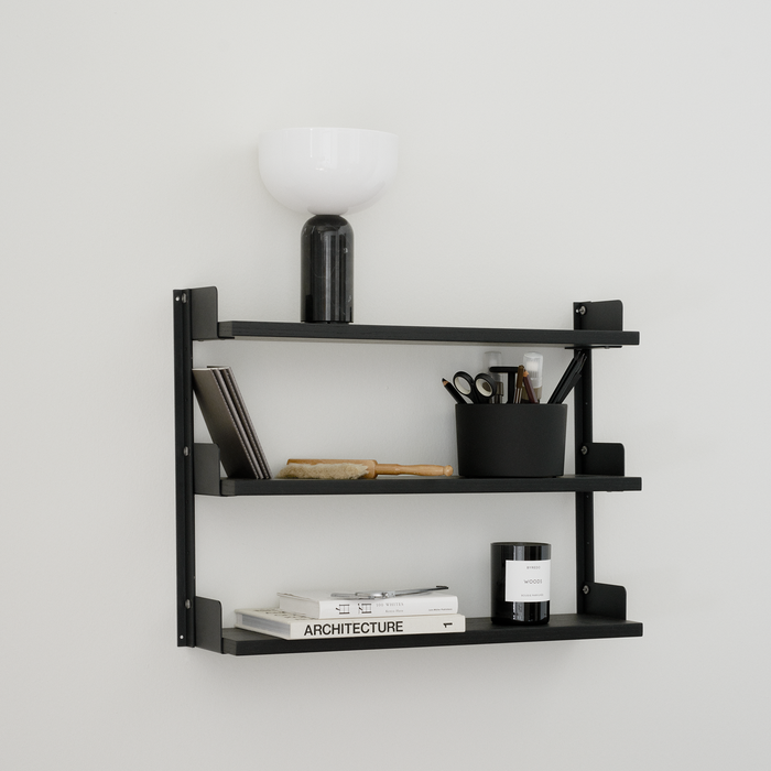 北歐收納傢具｜New Works 壁掛式三層窄版壁掛架 / 杯架  Tea Shelf 北歐丹麥極簡傢具品牌