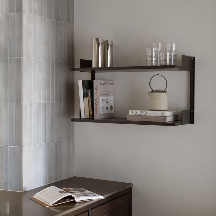 北歐收納傢具｜New Works 壁掛式雙層壁掛架 /書架 Wall Shelf 北歐丹麥極簡傢具品牌