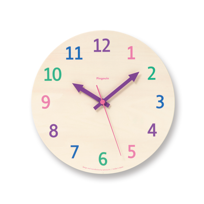 Lemnos Palette Wood Clock 彩色兒童時鐘