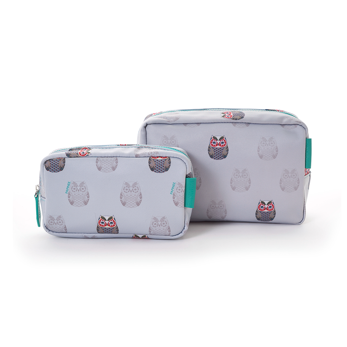 【 精選現貨優惠 】Papinee Owl Cosmetic Pouch Small, Travel Kit Series 貓頭鷹旅行立式收納包 / 化妝包 (S)