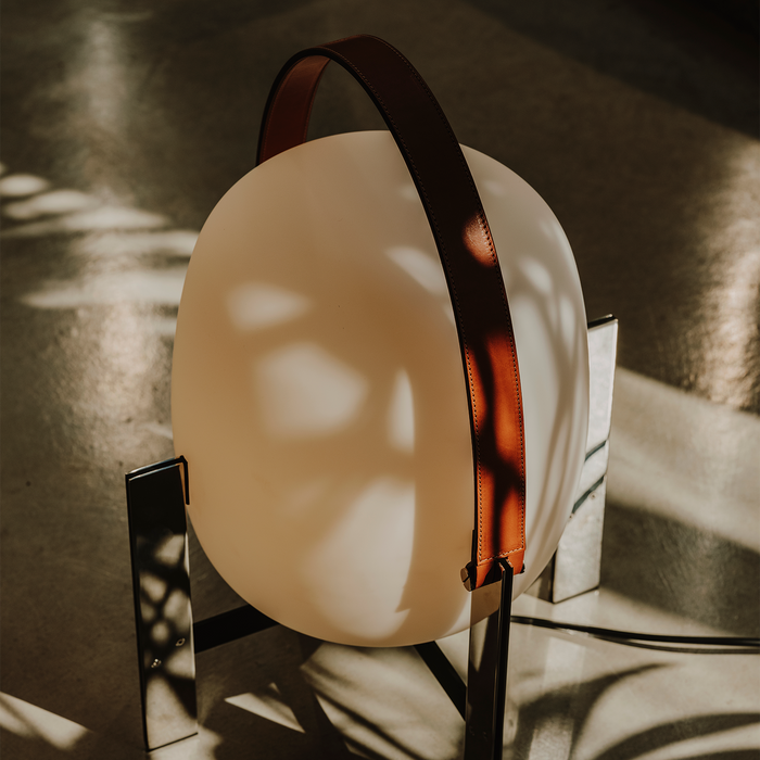 進口桌燈 - 西班牙 Santa & Cole 提籃桌燈 (皮革提把 / 金屬款) Cesta Metalica Table Lamp