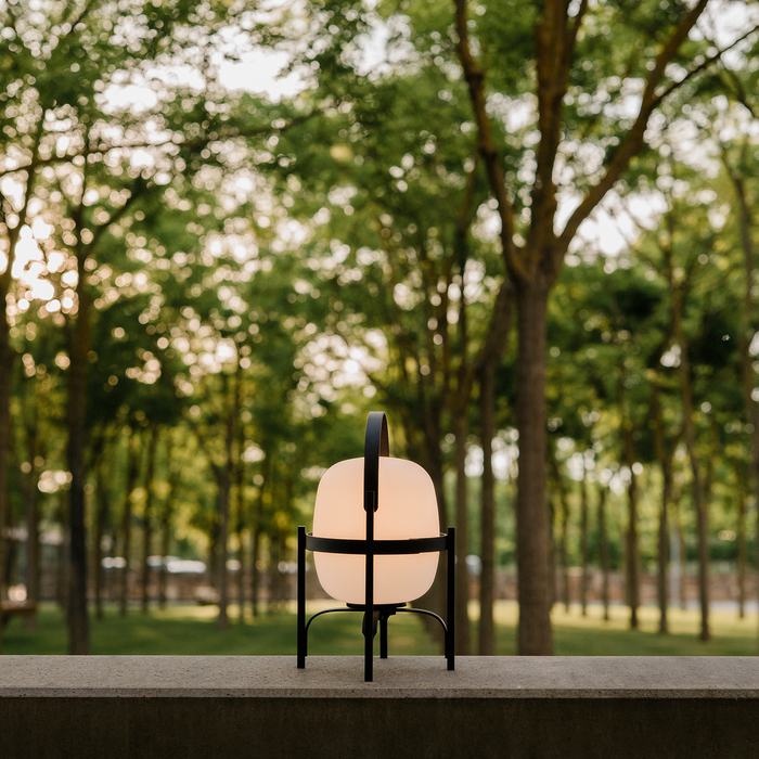 進口桌燈 - 西班牙 Santa & Cole 提籃桌燈 (黑色 / 充電式 / 室內外兩用 ) Cestita Alubat Table Lamp，進口燈具品牌