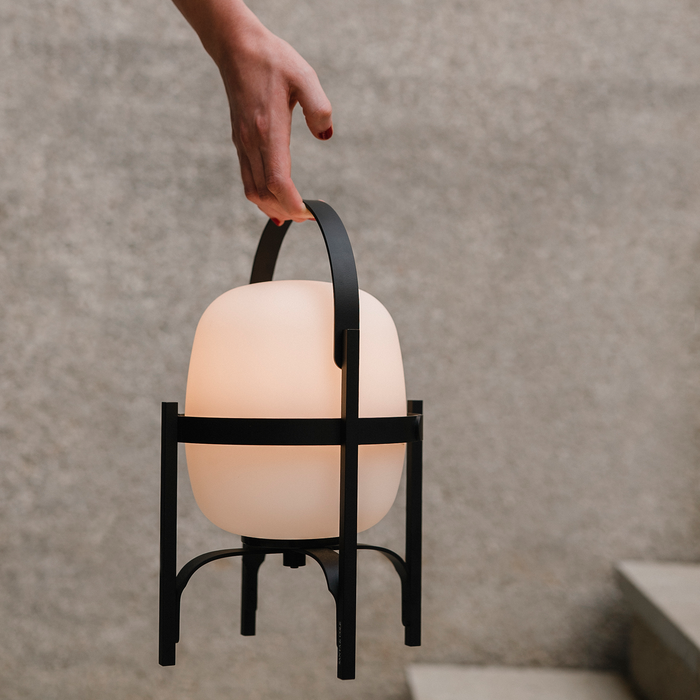 進口桌燈 - 西班牙 Santa & Cole 提籃桌燈 (黑色 / 充電式 / 室內外兩用 ) Cestita Alubat Table Lamp，進口燈具品牌