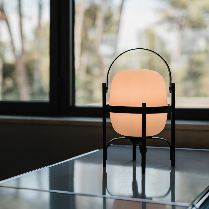 進口桌燈 - 西班牙 Santa & Cole 提籃桌燈 (黑色 / 充電式 / 室內外兩用 ) Cestita Alubat Table Lamp，進口燈具品牌