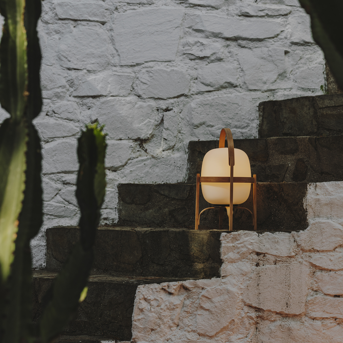 進口桌燈 - 西班牙 Santa & Cole 提籃桌燈 (櫻桃木 / 充電式) Cestita Bateria Portable Table Lamp，進口燈具品牌