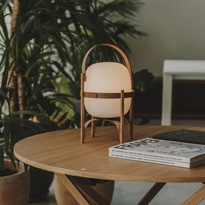 進口桌燈 - 西班牙 Santa & Cole 提籃桌燈 (櫻桃木 / 充電式) Cestita Bateria Portable Table Lamp，進口燈具品牌