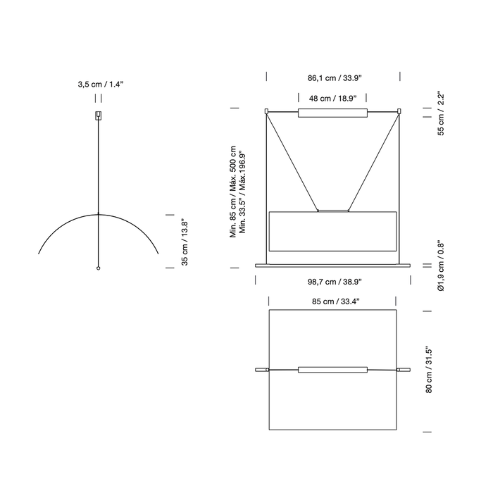 進口吊燈 西班牙 Santa & Cole 圓翼吊燈 Lamina Mayor Pendant Light