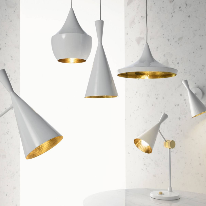 歐洲進口燈飾｜Tom Dixon 手敲白澤吊燈 Beat Light Pendant 英國進口燈具傢具品牌