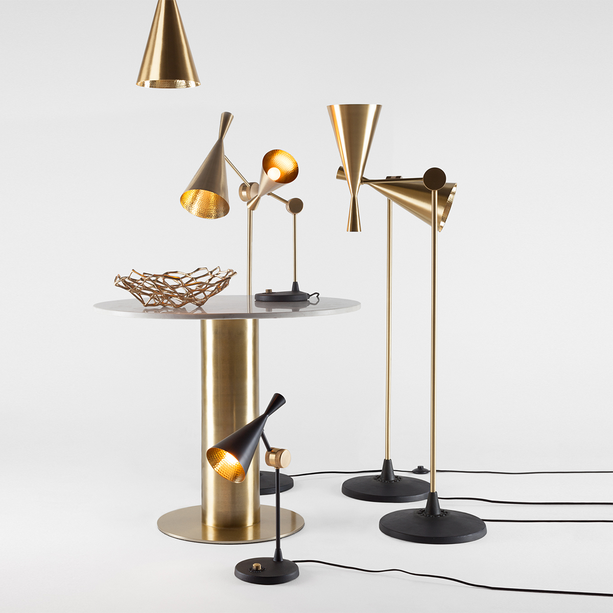 歐洲進口燈飾｜Tom Dixon 手敲銅澤立燈 Beat Floor Lamp 英國進口燈具傢具品牌