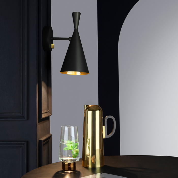 歐洲進口燈飾｜Tom Dixon 手敲黑澤壁燈 Beat Wall Light 英國進口燈具傢具品牌