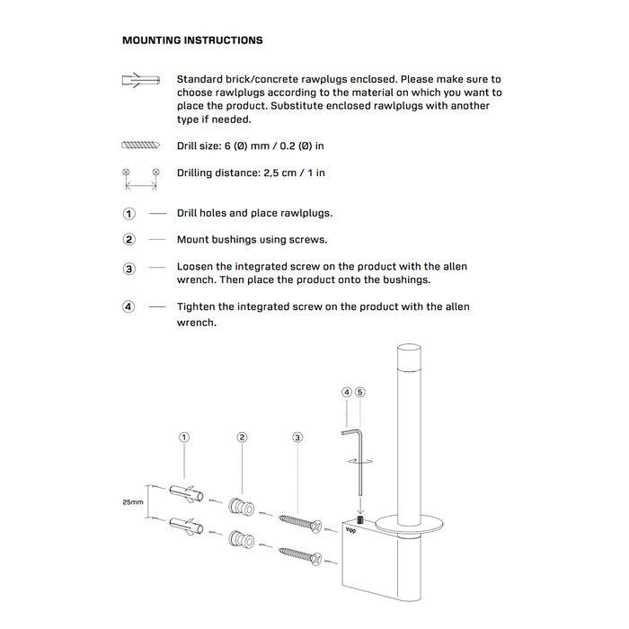 衛浴用品｜Vipp 4 維普捲筒式衛生紙壁掛架 Spare Roll Holder