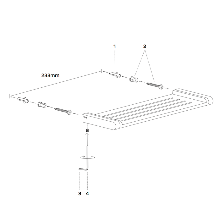 浴室層架｜Vipp Bathroom 6 衛浴層架 Shower Shelf