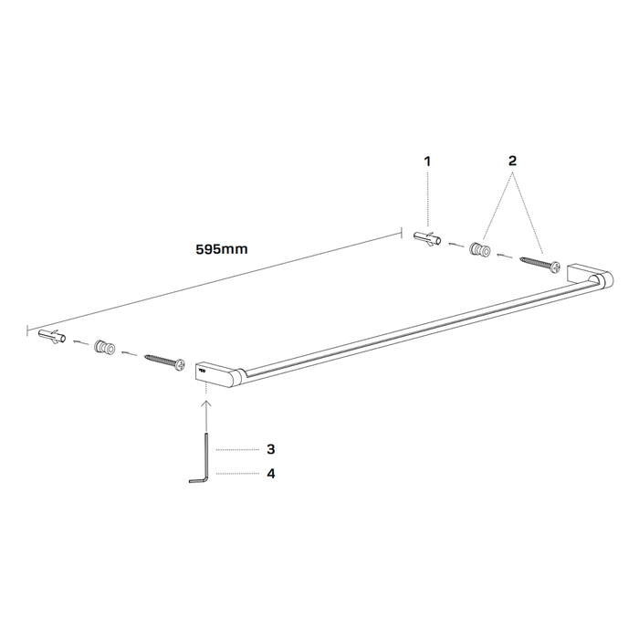 衛浴用品｜Vipp Bathroom 8 衛浴毛巾架 Towel Bar