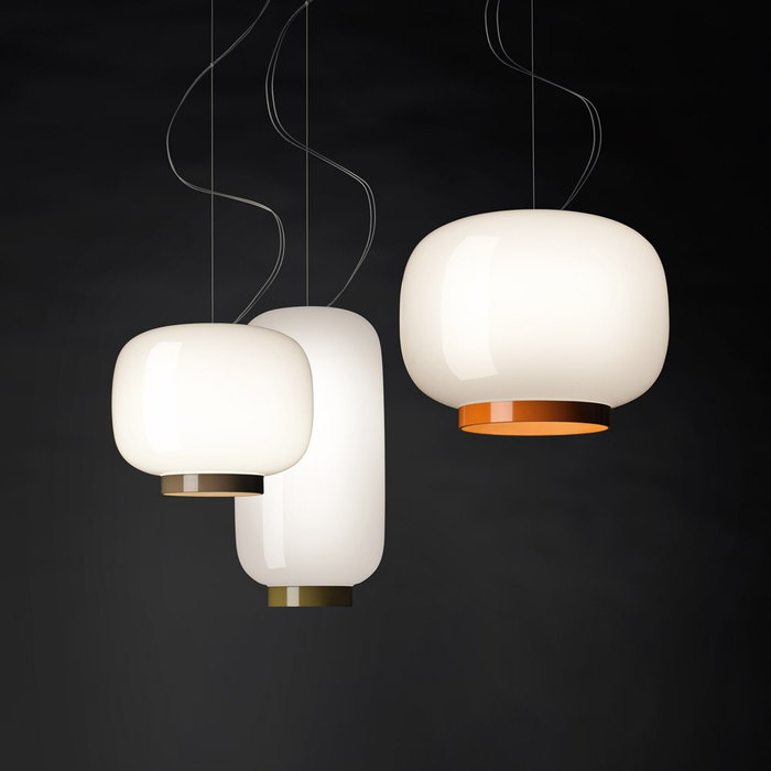 Foscarini Chouchin Reverse 3 Suspension Lamp 彩色蘑菇吊燈 (深灰色環)