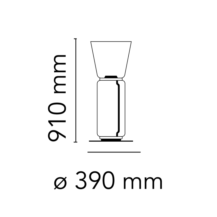Flos Noctambule Floor Lamp 39xH91cm 夢幻晶漾立燈 (1 High Cylinder & Cone Small Base 款)
