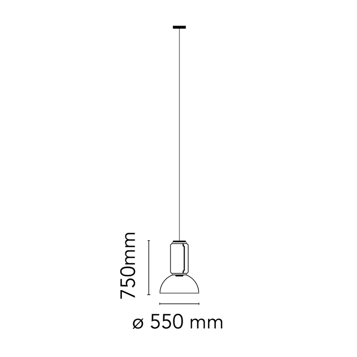 Flos Noctambule Suspension Lamp H75cm 夢幻晶漾吊燈 (1 Low Cylinder and Bowl 款)