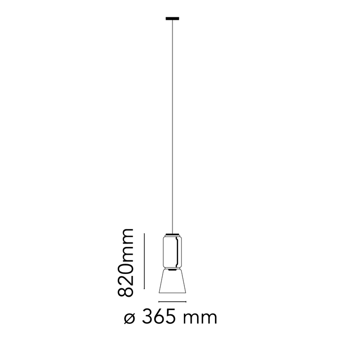 Flos Noctambule Suspension Lamp H82cm 夢幻晶漾吊燈 (1 Low Cylinder and Cone 款)