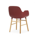北歐餐椅｜Normann Copenhagen 俐落餐椅 (扶手款 / 木椅腳) Form Armchair Wood Base 丹麥進口傢具品牌