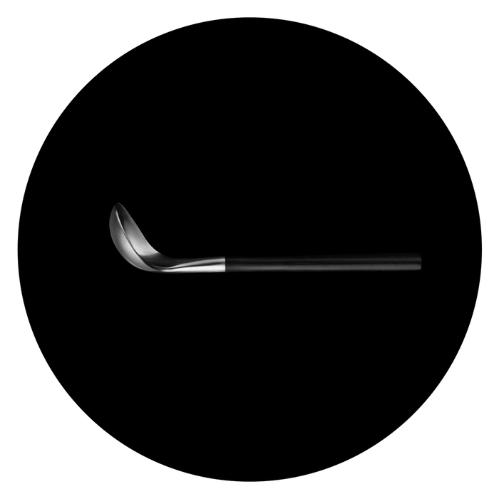 Sori Yanagi Black Birch Handle Cutlery 樺木黑柄不鏽鋼 彎式小糖匙