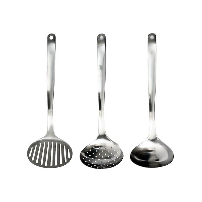 Sori Yanagi Stainless Steel Kitchen Tools 不鏽鋼組合杓 (22.5 cm / 三件組)