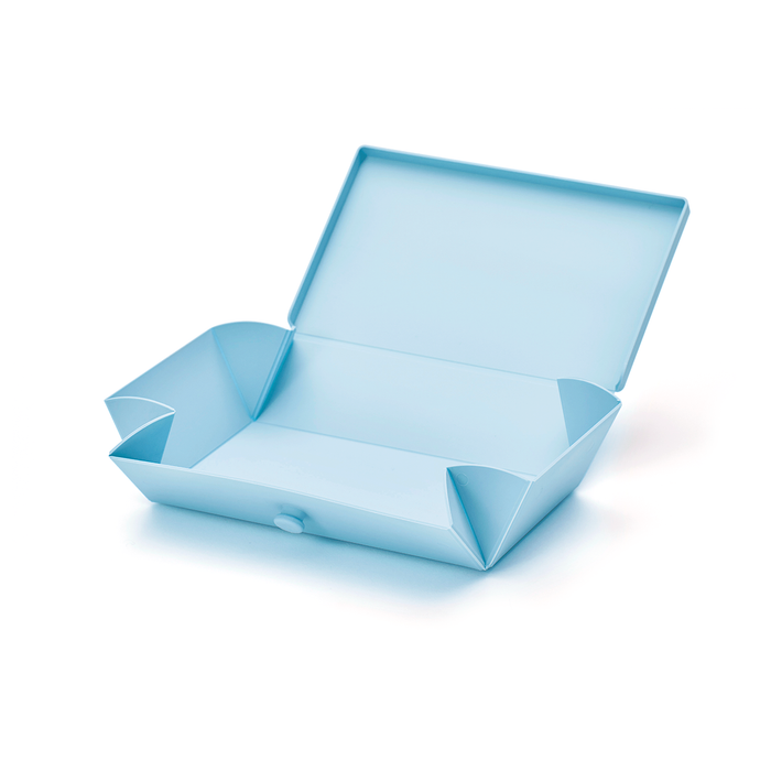 環保餐盒｜Uhmm 丹麥環保折疊式長方形午餐盒 - 白色束帶款 Folding Lunch Box No.01 with White Strape