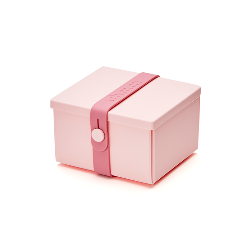 環保餐盒｜ Uhmm 丹麥折疊式方形環保餐盒 - 粉紅色束帶款 Folding Lunch Box No.02 with Pink Strape